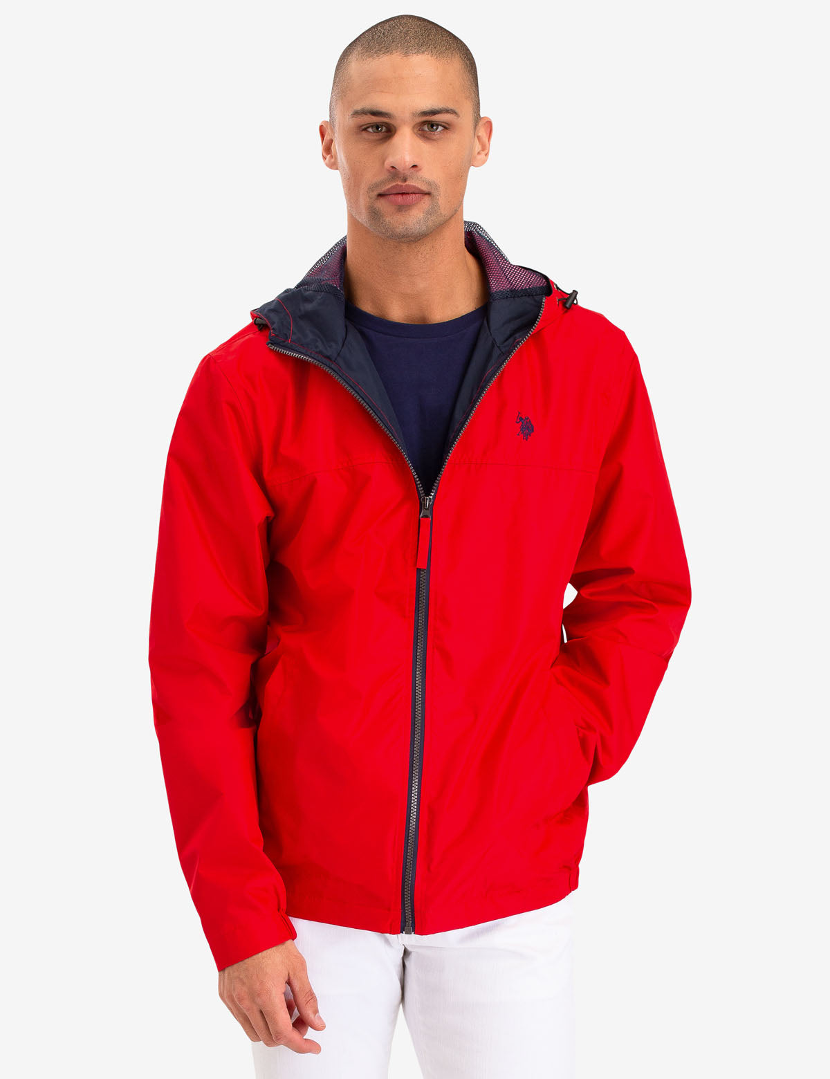 polo red windbreaker