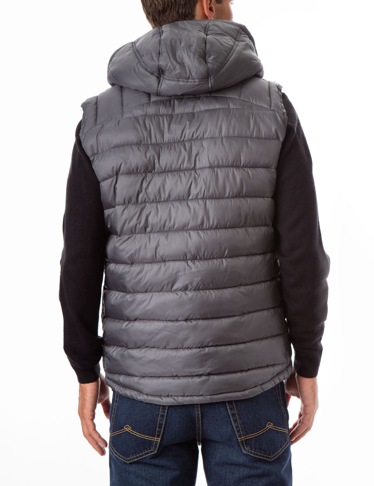 polo puffer vest with hood