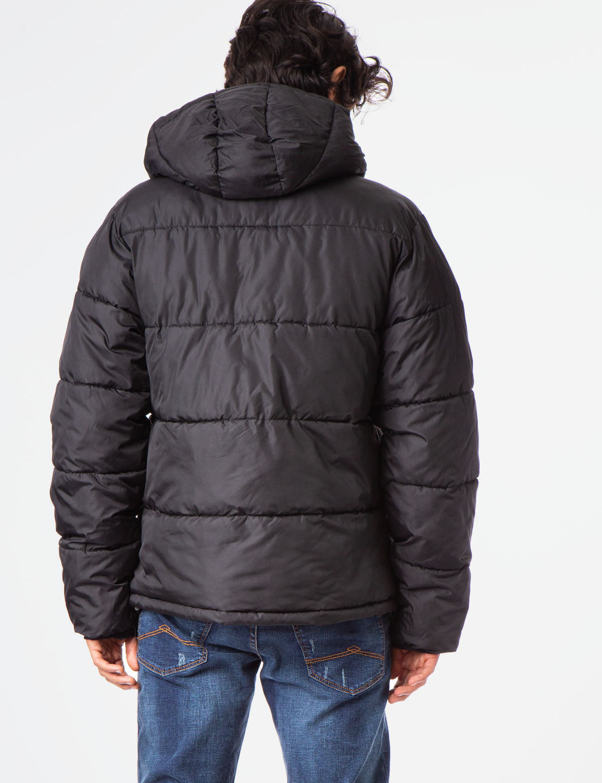 polo puffer jacket with hood