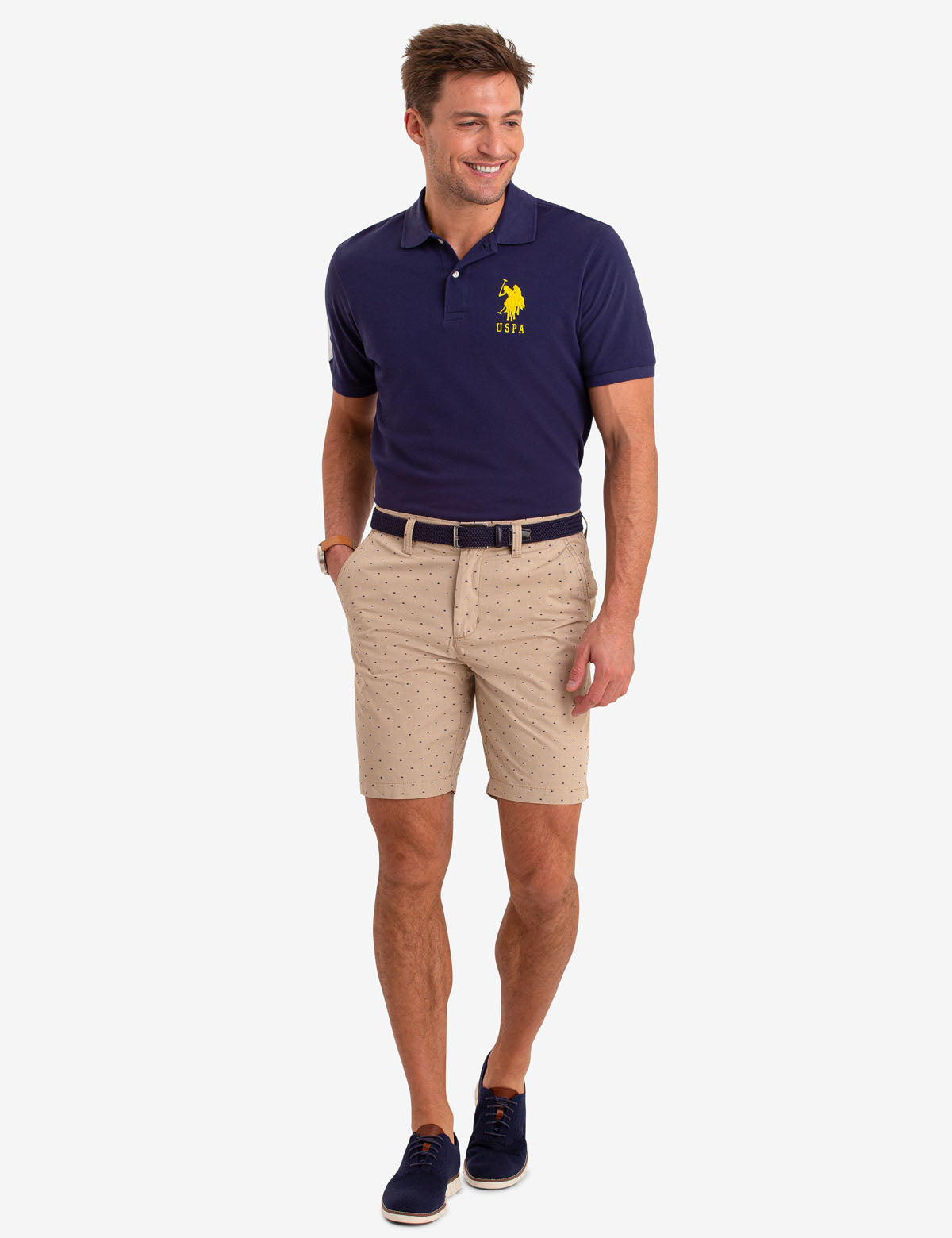 polo and shorts