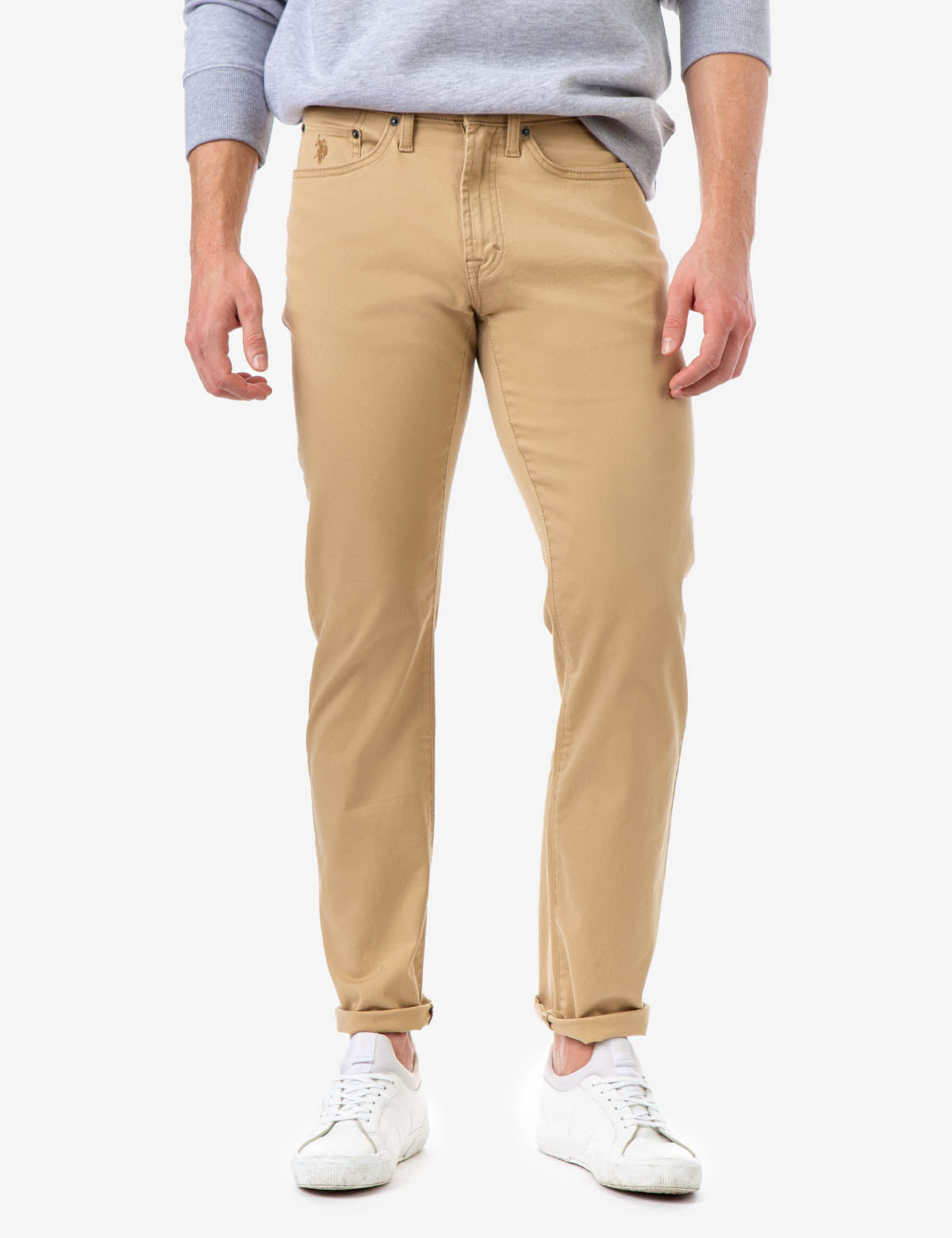 SLIM STRAIGHT 5 POCKET STRETCH CHINO PANTS– . Polo Assn.