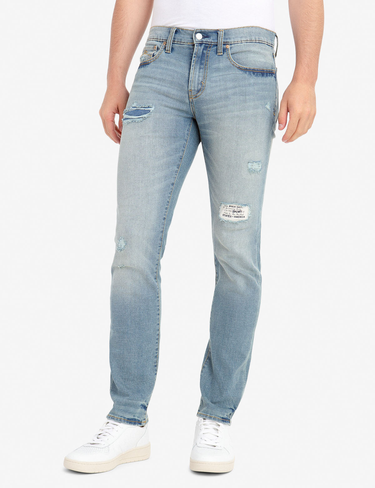 REPREVE® SKINNY FIT DISTRESSED JEANS 