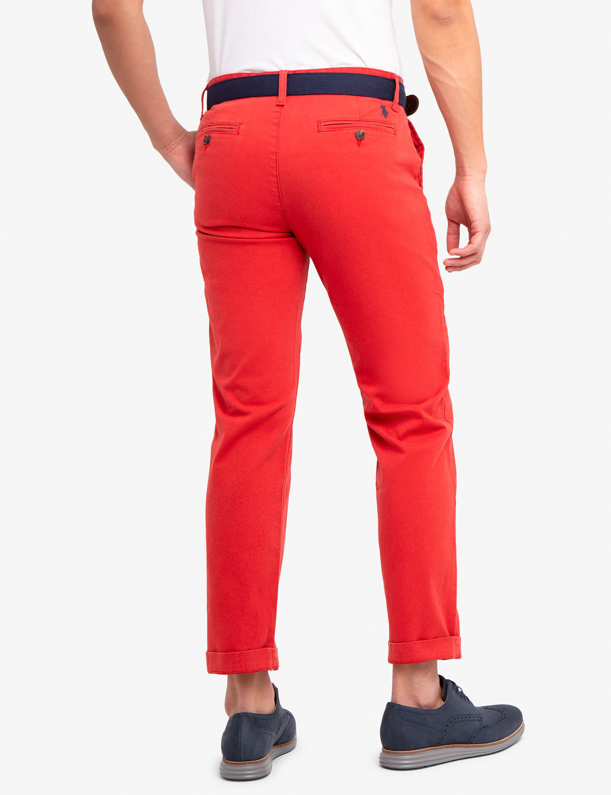 red polo navy pants