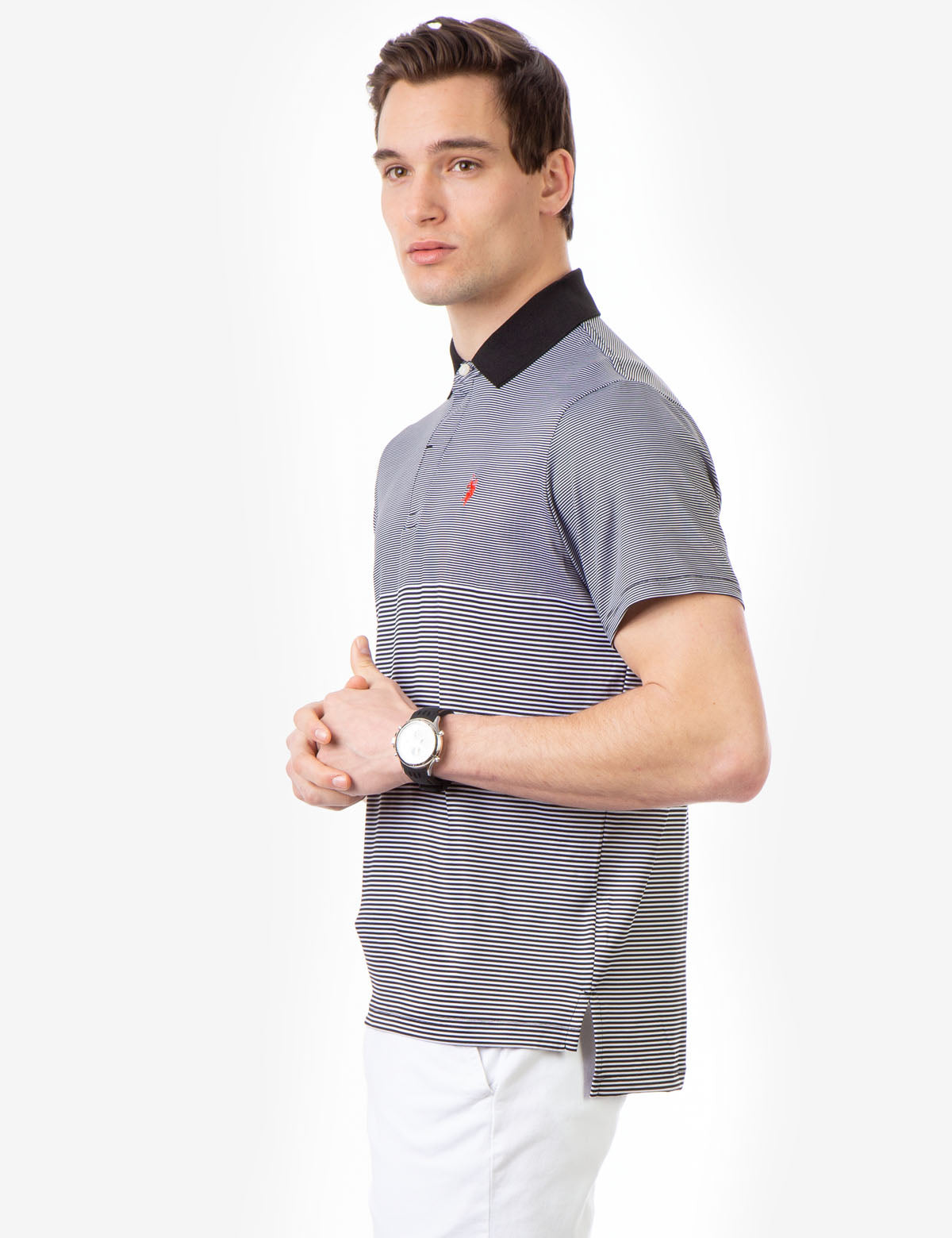 COLORBLOCK PRINTED JERSEY POLO SHIRT– U.S. Polo Assn.