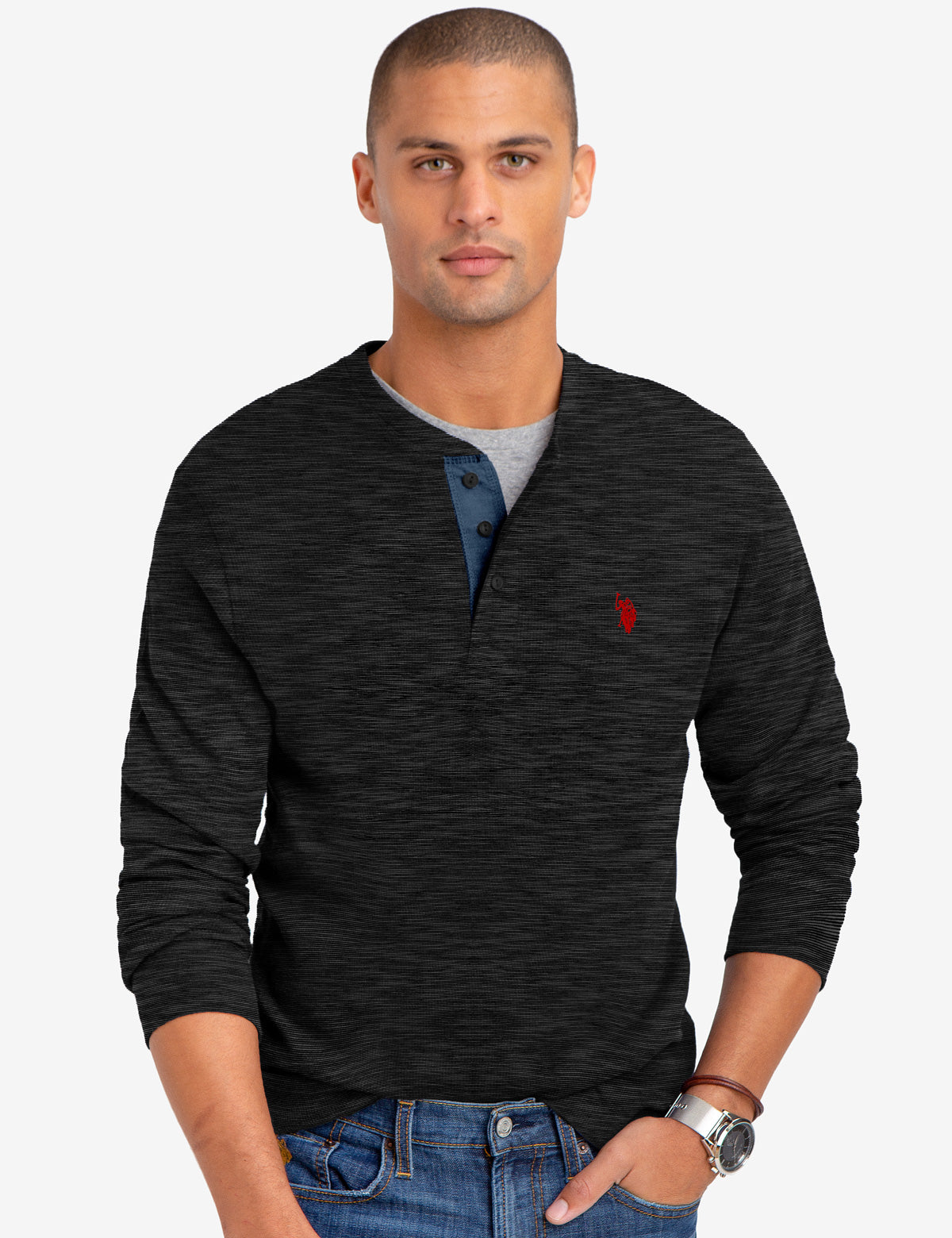 us polo assn thermal henley