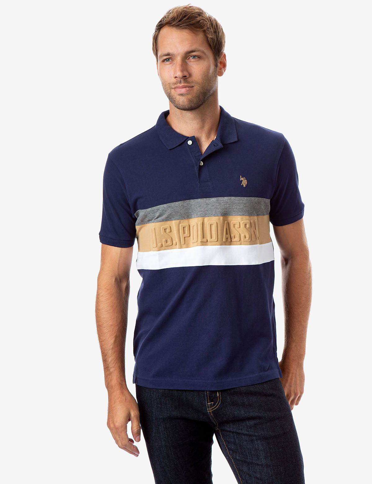 USPA FOIL STRIPED GRAPHIC T-SHIRT - U.S. Polo Assn.