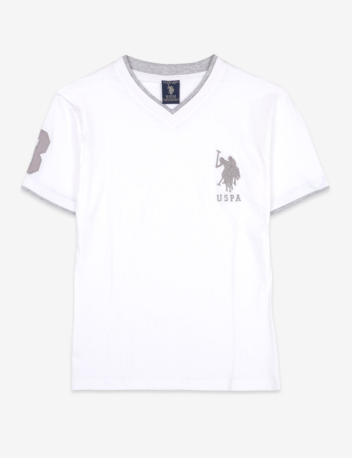 Boys V Neck Big Logo T Shirt U S Polo Assn