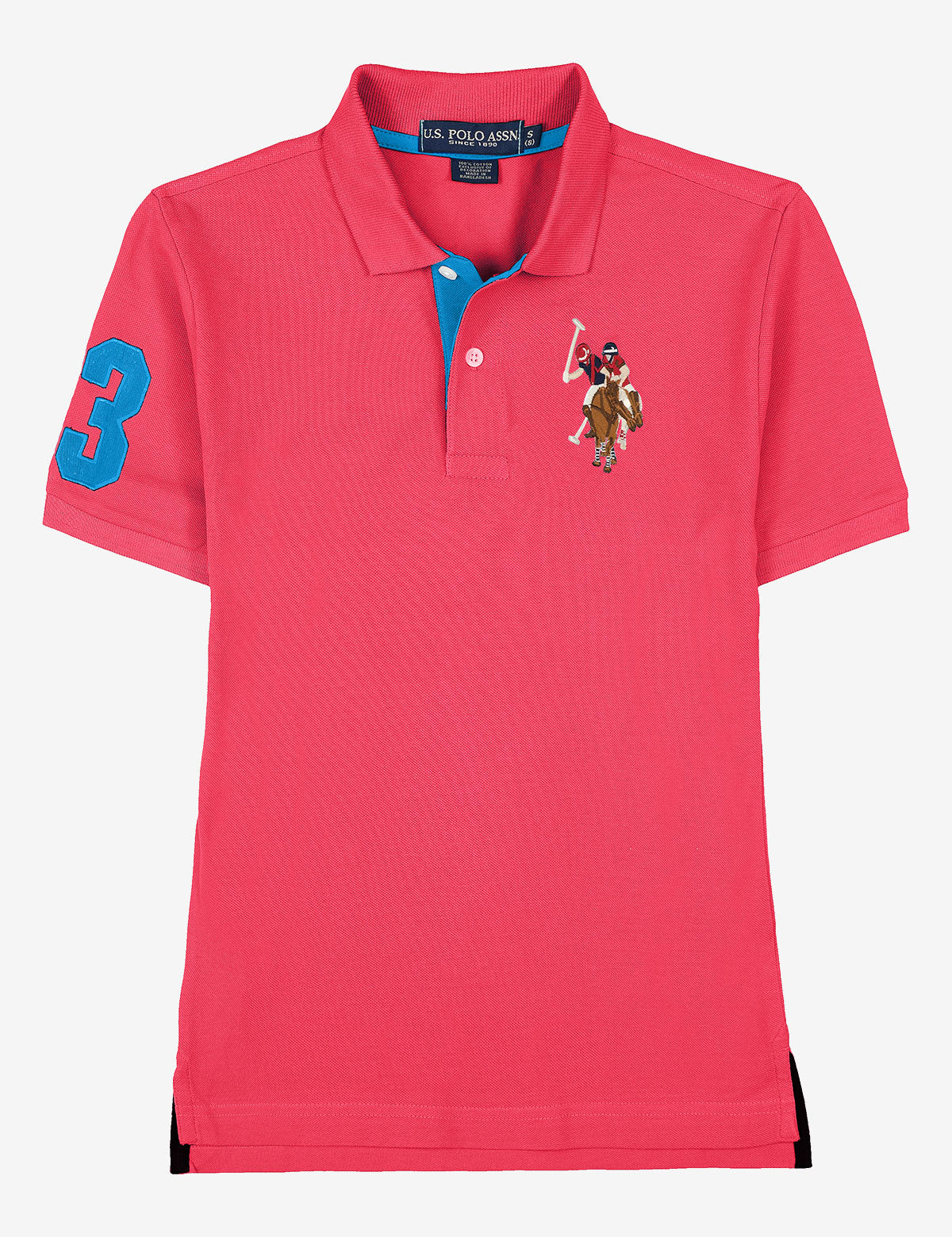 multi color big logo polo shirt