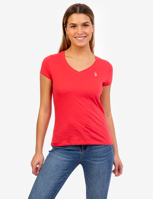 polo womens v neck t shirts