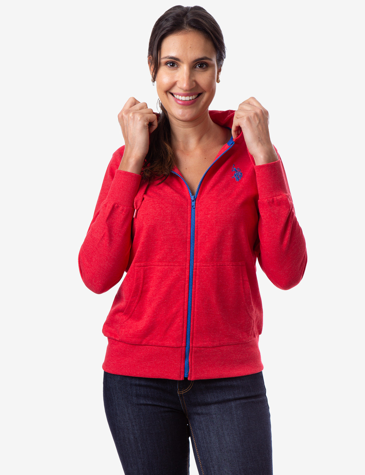 polo zip up jacket women's