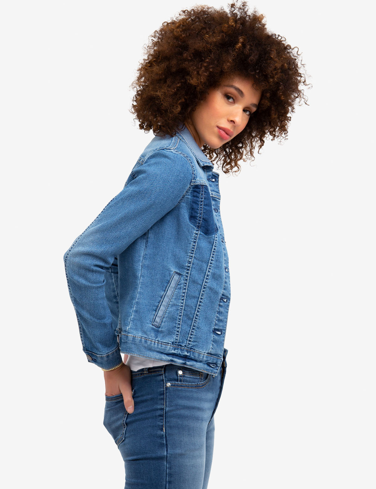 jean jacket with polo