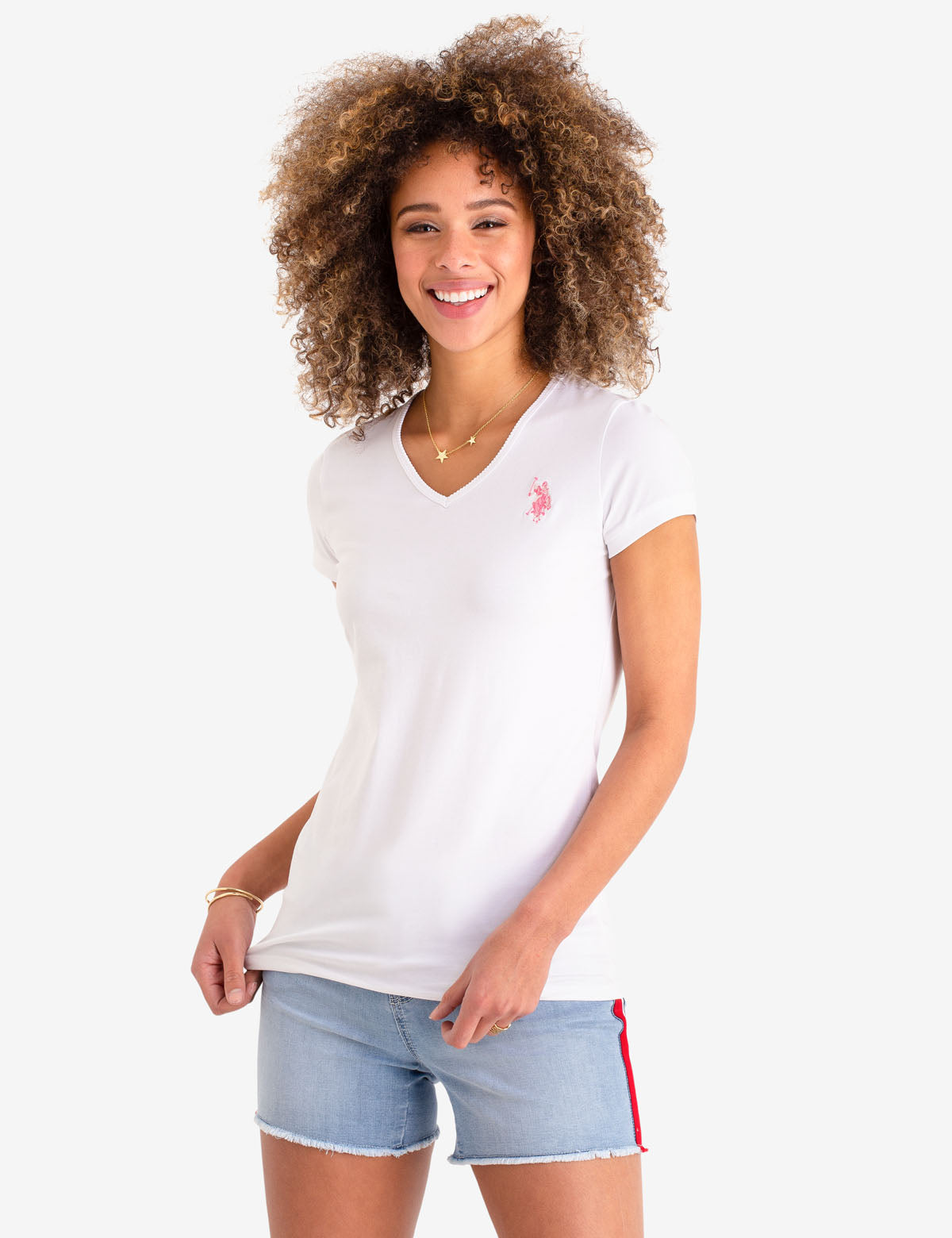 girl polo v neck t shirts