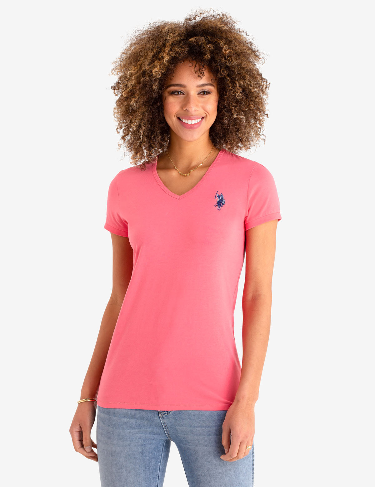 pink polo shirts for women
