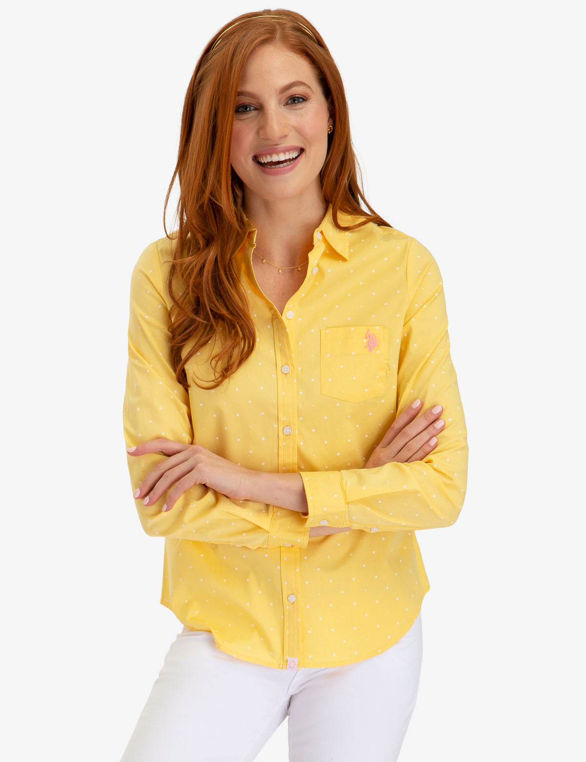 us polo yellow sweatshirt