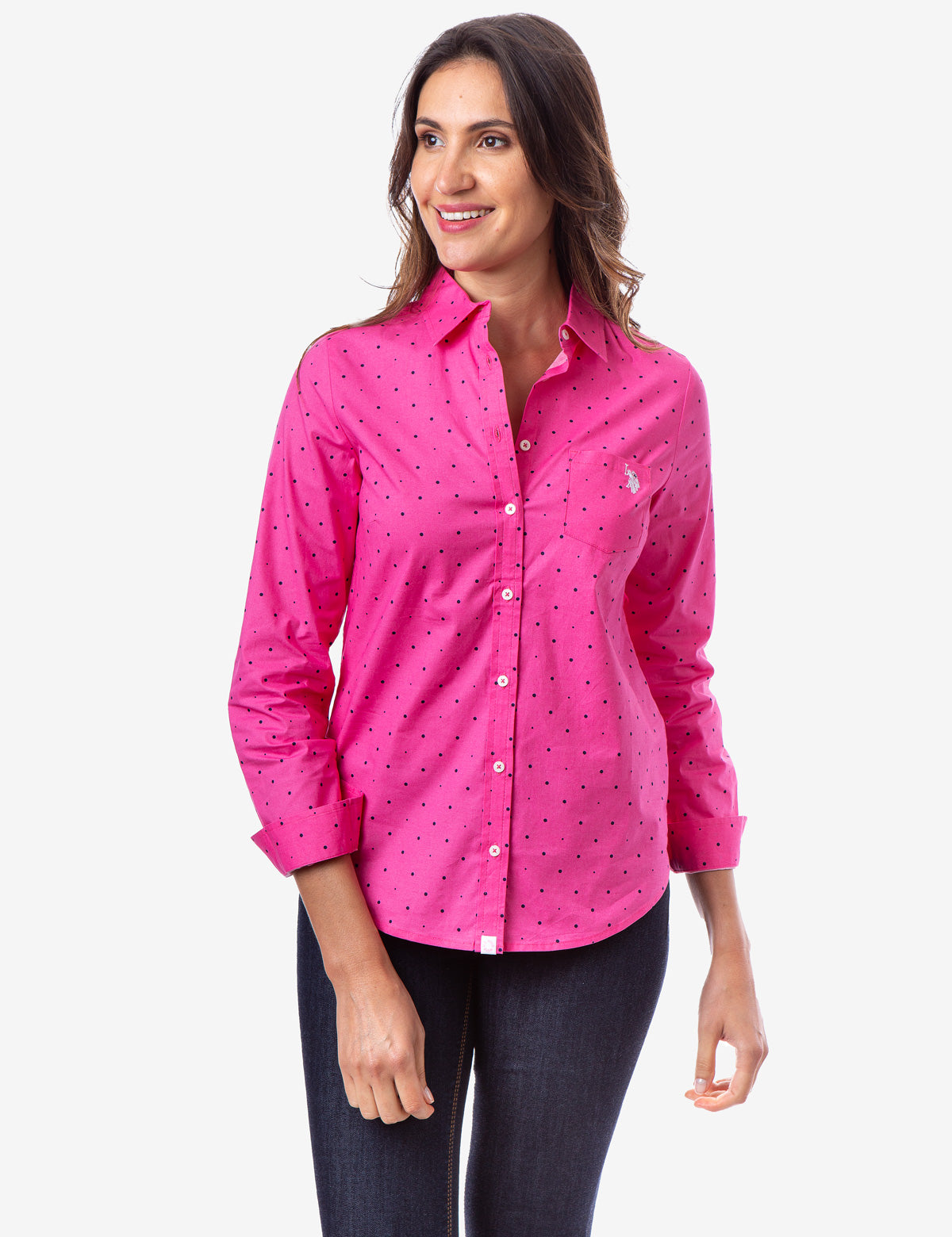 pink long sleeve shirt womens