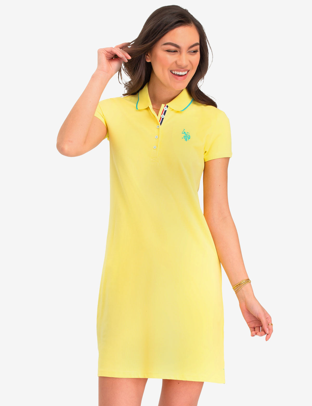 yellow polo dress