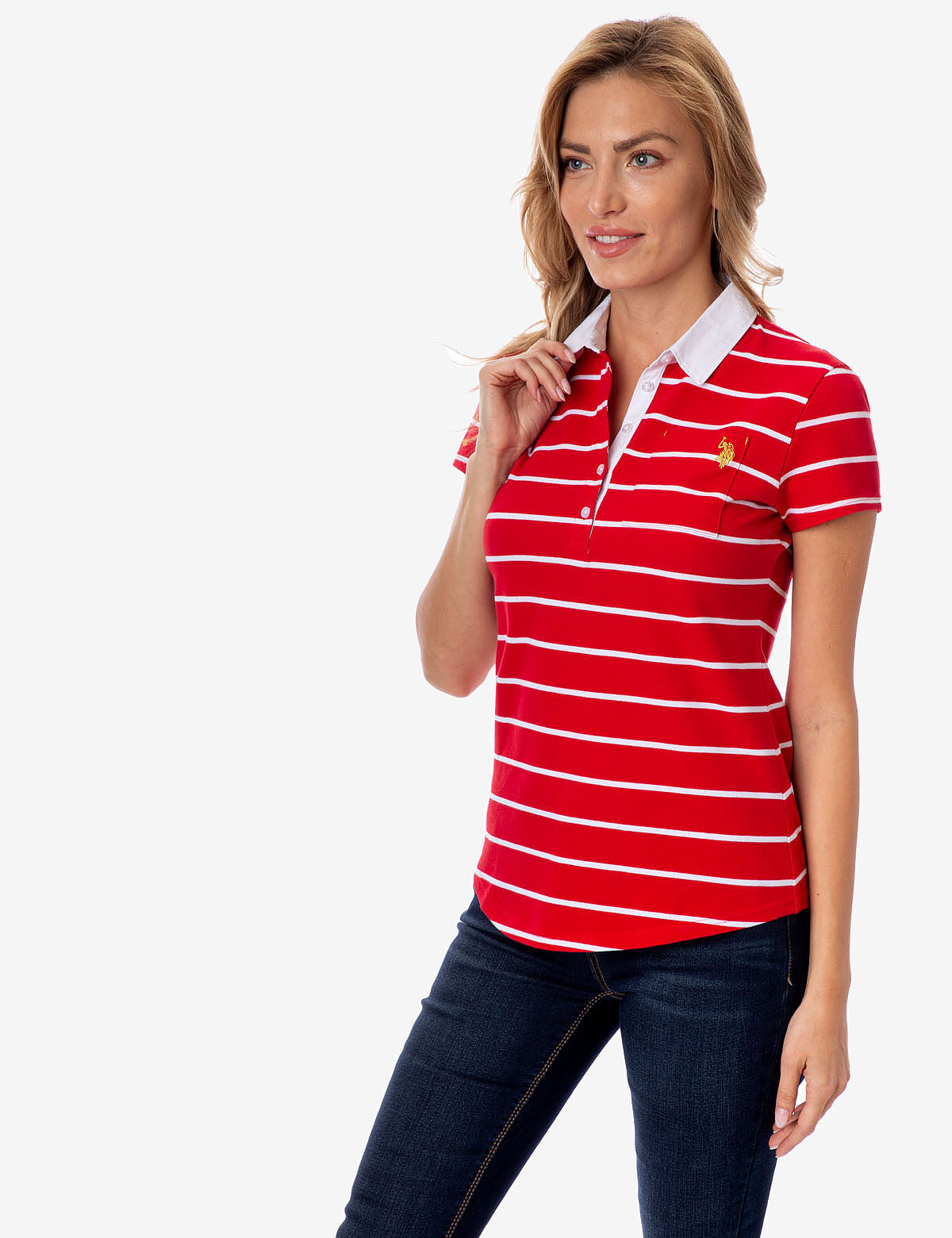 mens striped polo shirt with pocket