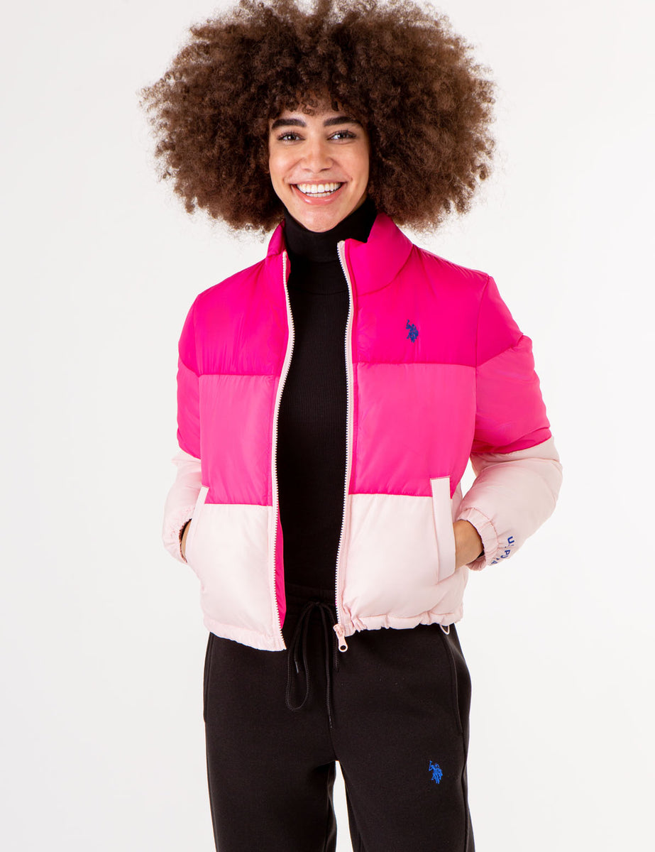 Cropped Colorblock Puffer Jacket Us Polo Assn 6041