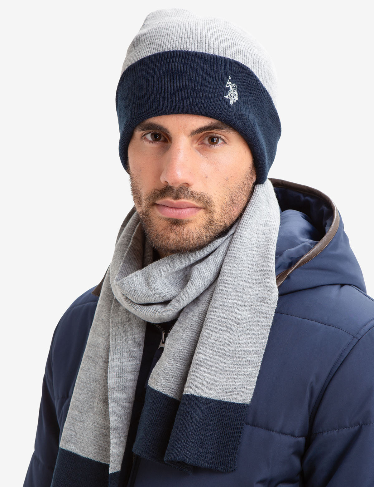 polo hat and scarf