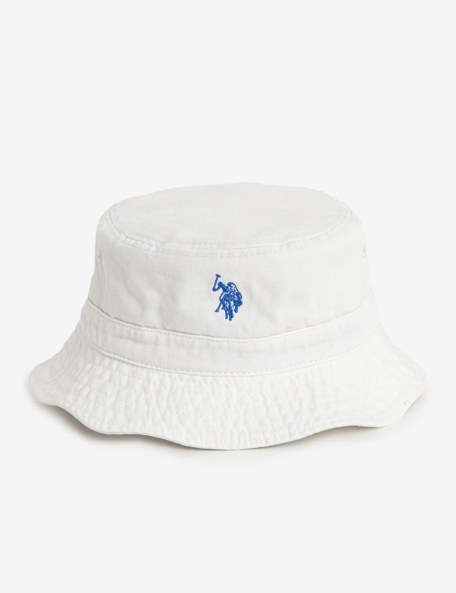 WASHED COTTON TWILL BUCKET HAT– . Polo Assn.