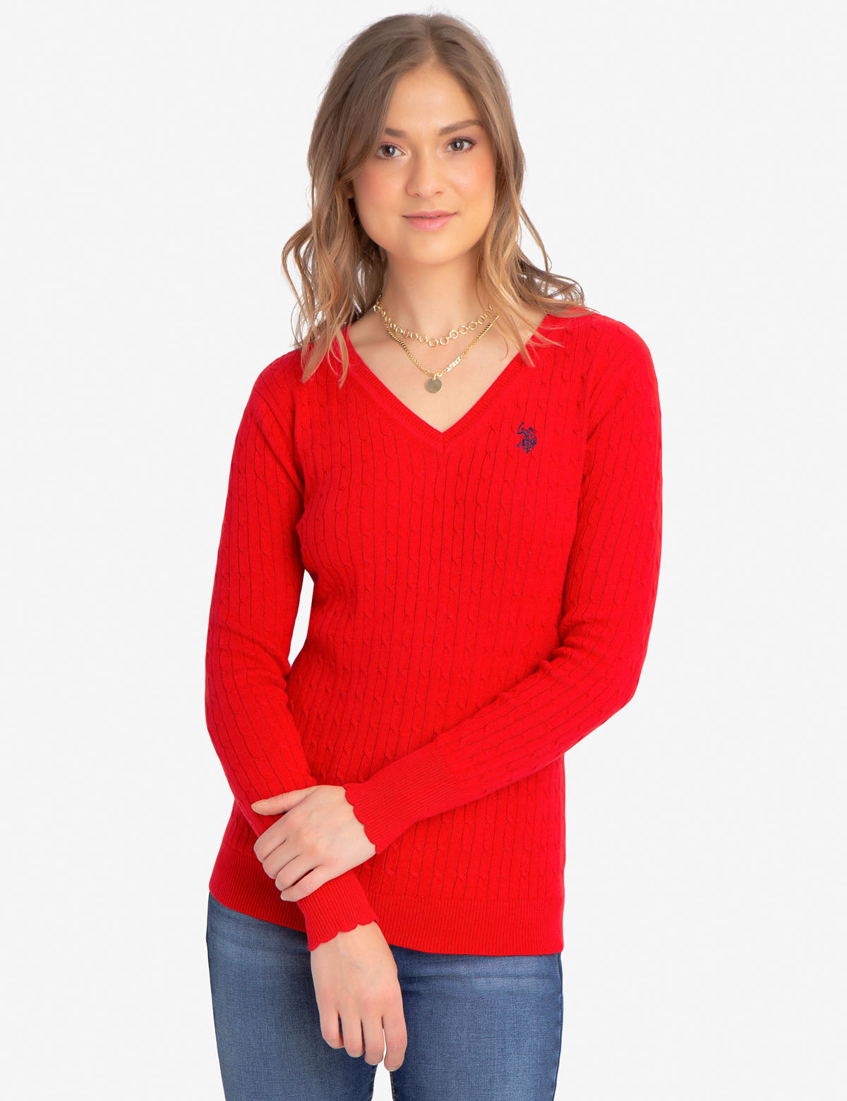 ladies ralph lauren v neck jumper