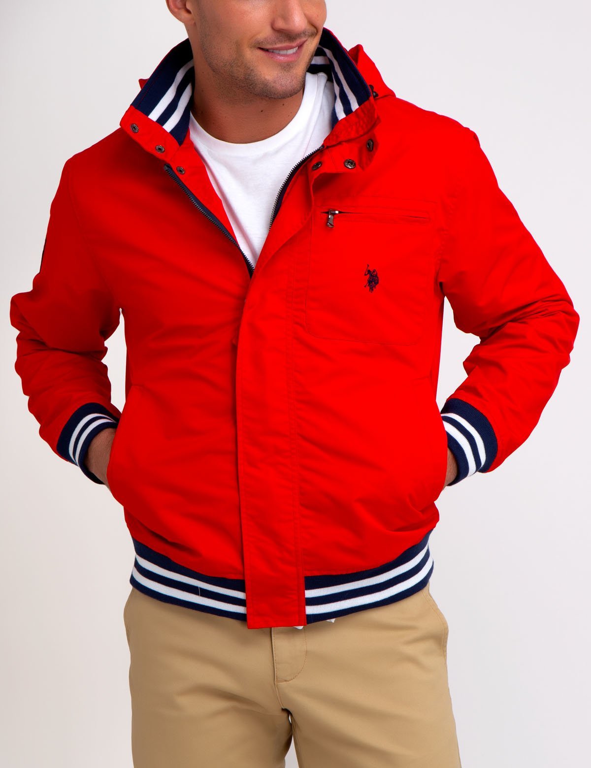 us polo red jacket