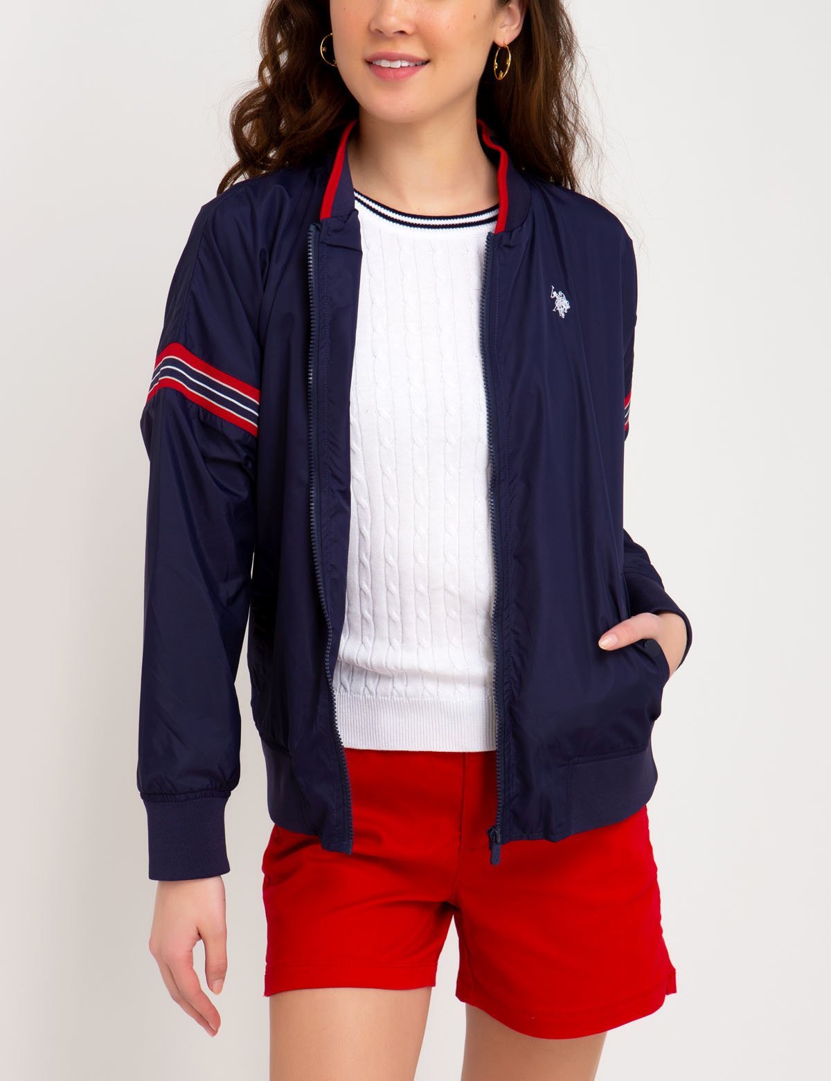 polo bomber jacket womens