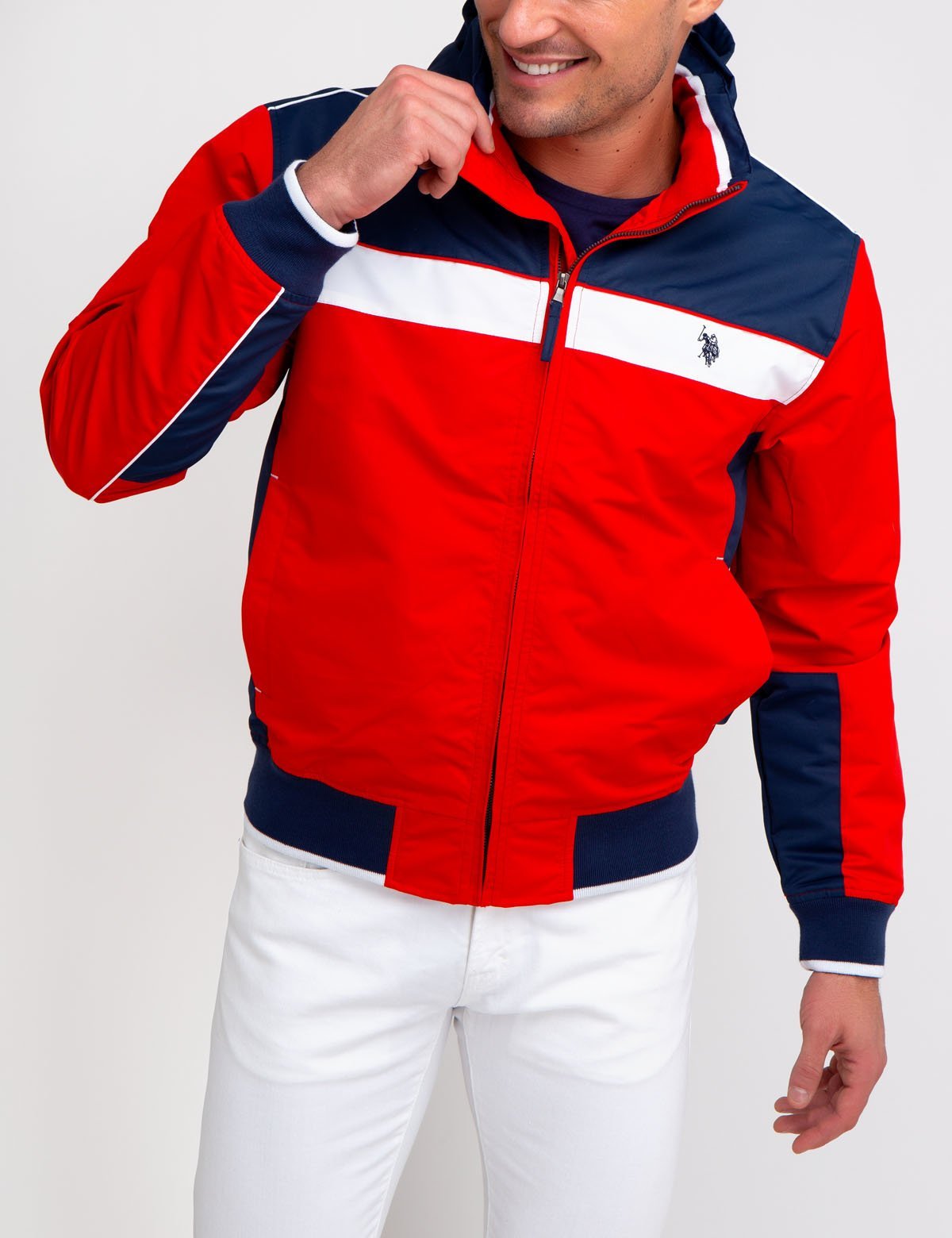 us polo red jacket