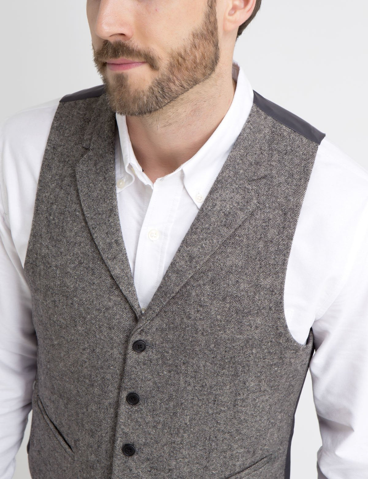 grey polo vest