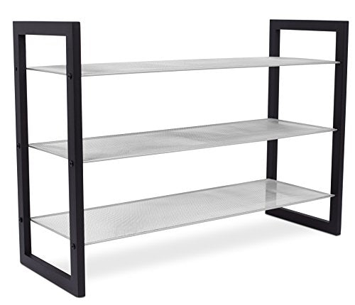 black wood shoe rack