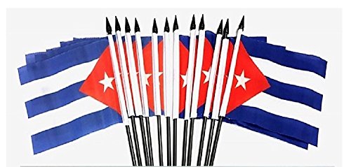 Box Of 12 Cuba 4 X6 Miniature Desk Amp Table Flags With 12 Flag