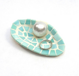 Large Mosaic Sea Shell Wedding Ring Holder Dish