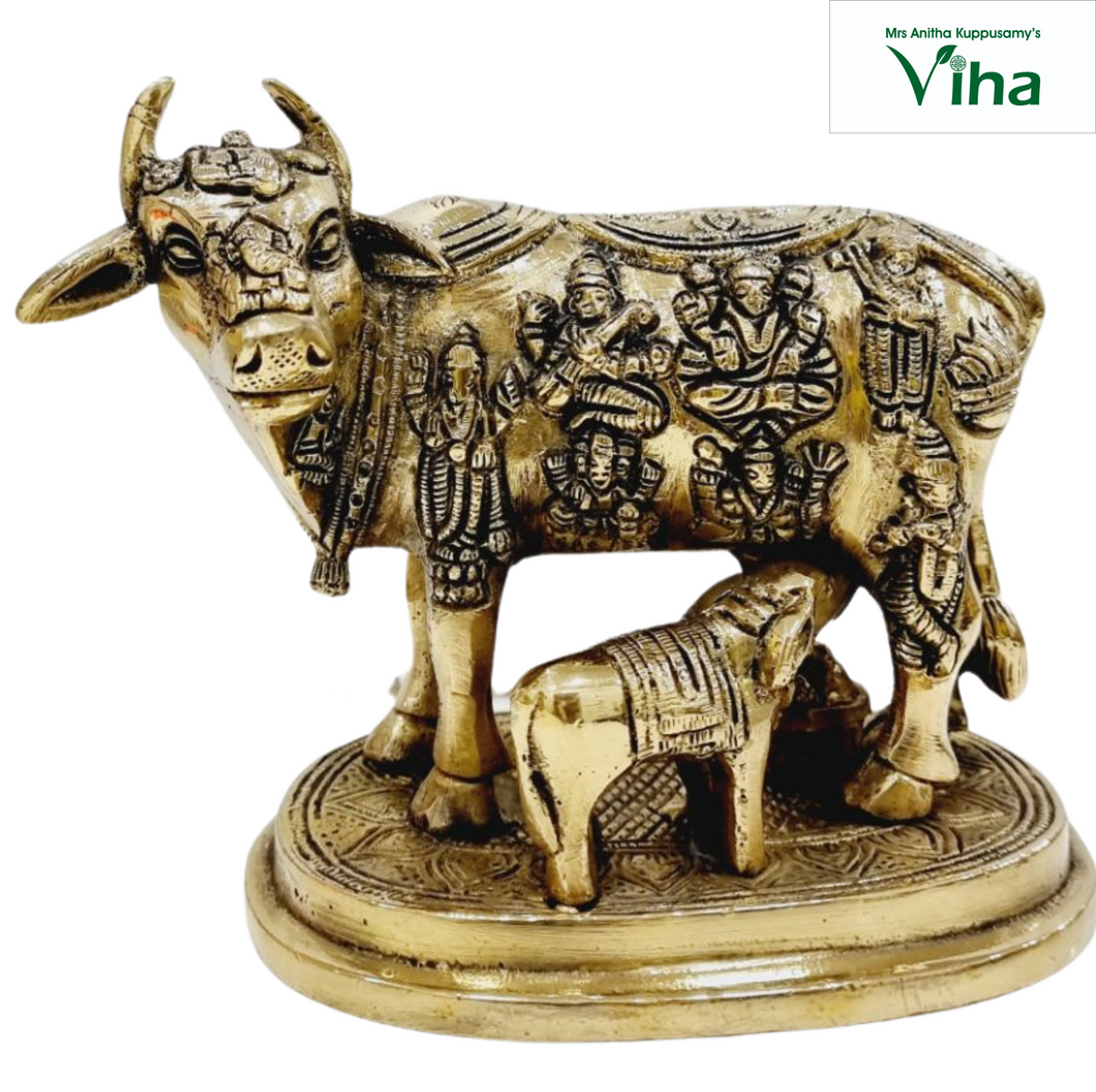 Kamadhenu Cow And Calf - Big – Viha Online