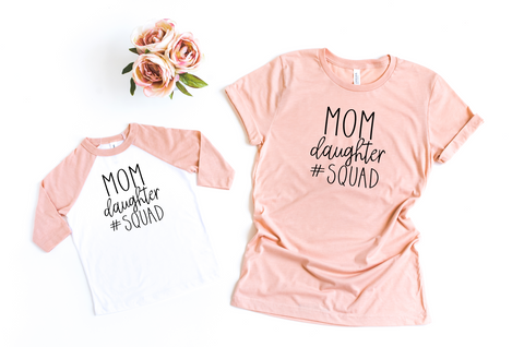 Mommy and Me Shirts Mom Daughter Squad | HoMade Studio