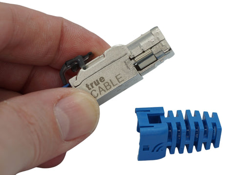 cat6a shielded field term plug boot removed