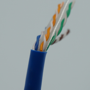 See the slice in the solid orange conductor, right at the cable jacket edge?