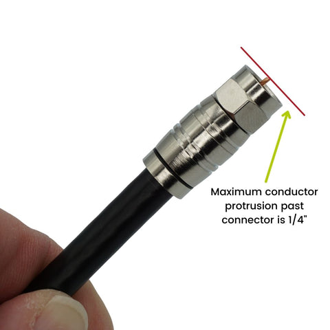 terminated RG6 coaxial cable
