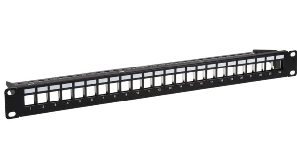 Tool-less patch panel.  This patch panel is technically Category agnostic.