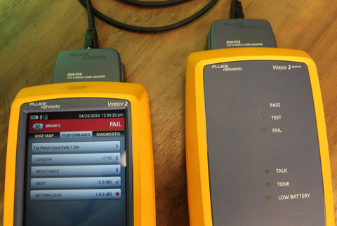 failing cat6 fluke test on competitor cat8 cable