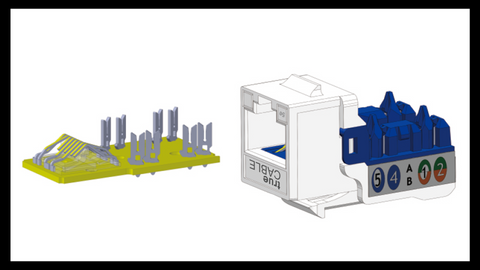 Cat5e Punch Down Keystone Jack｜Unshielded