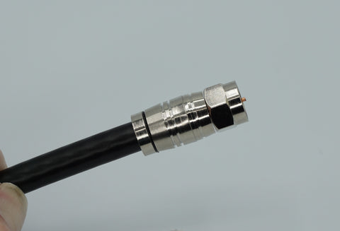 Terminated RG6 Quad Shield Cable, F connector