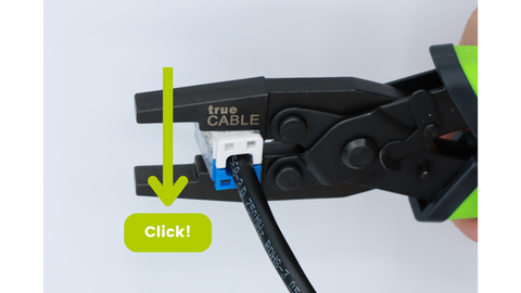 termination tool putting a field termination plug on cable