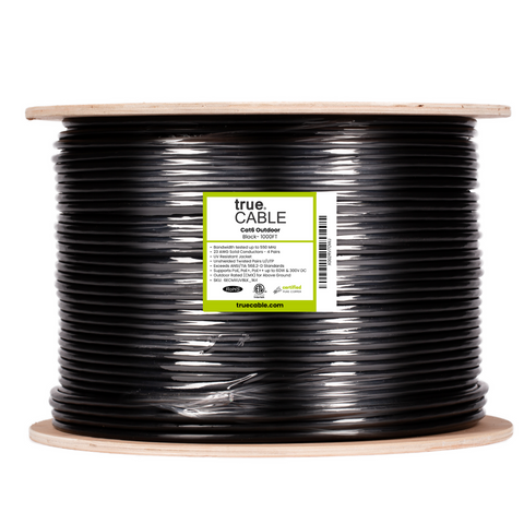 Cat6 Outdoor, Unshielded, trueCABLE, 1000ft