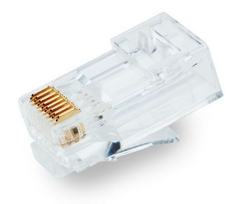 rj45 connector on white background
