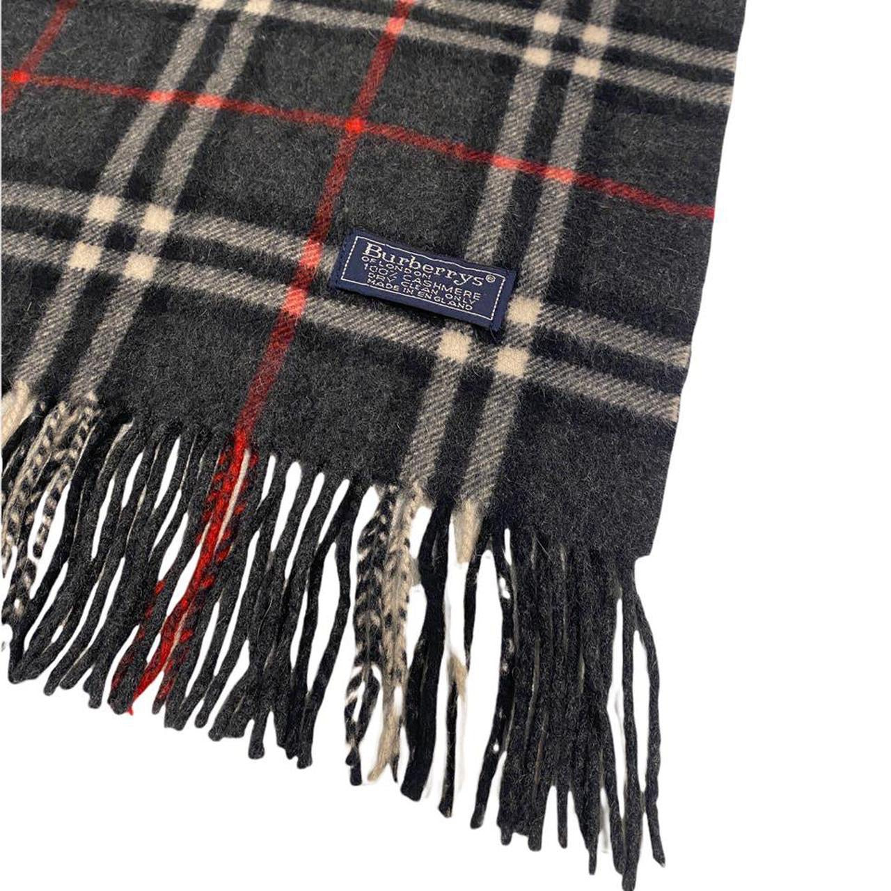 black and red burberry scarf