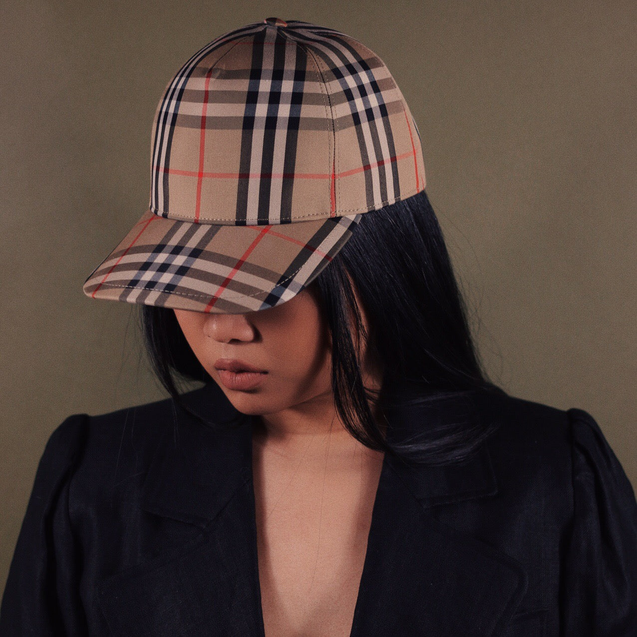 burberry nova check hat