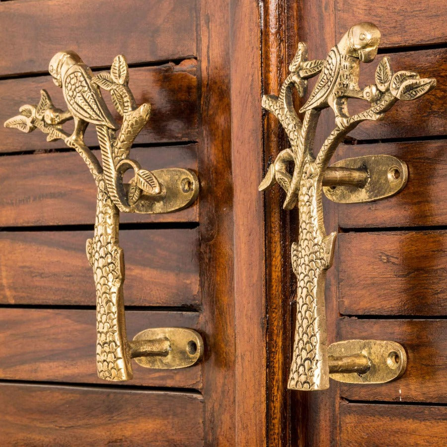 Image of Antique Brass Parrot Door Handle