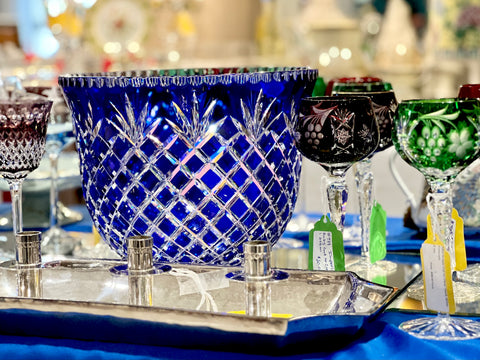 beautiful table settings bash down south house and home blue punch bowl