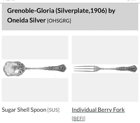 grenoble-gloria silverplate spoon down south house and home replacements ltd