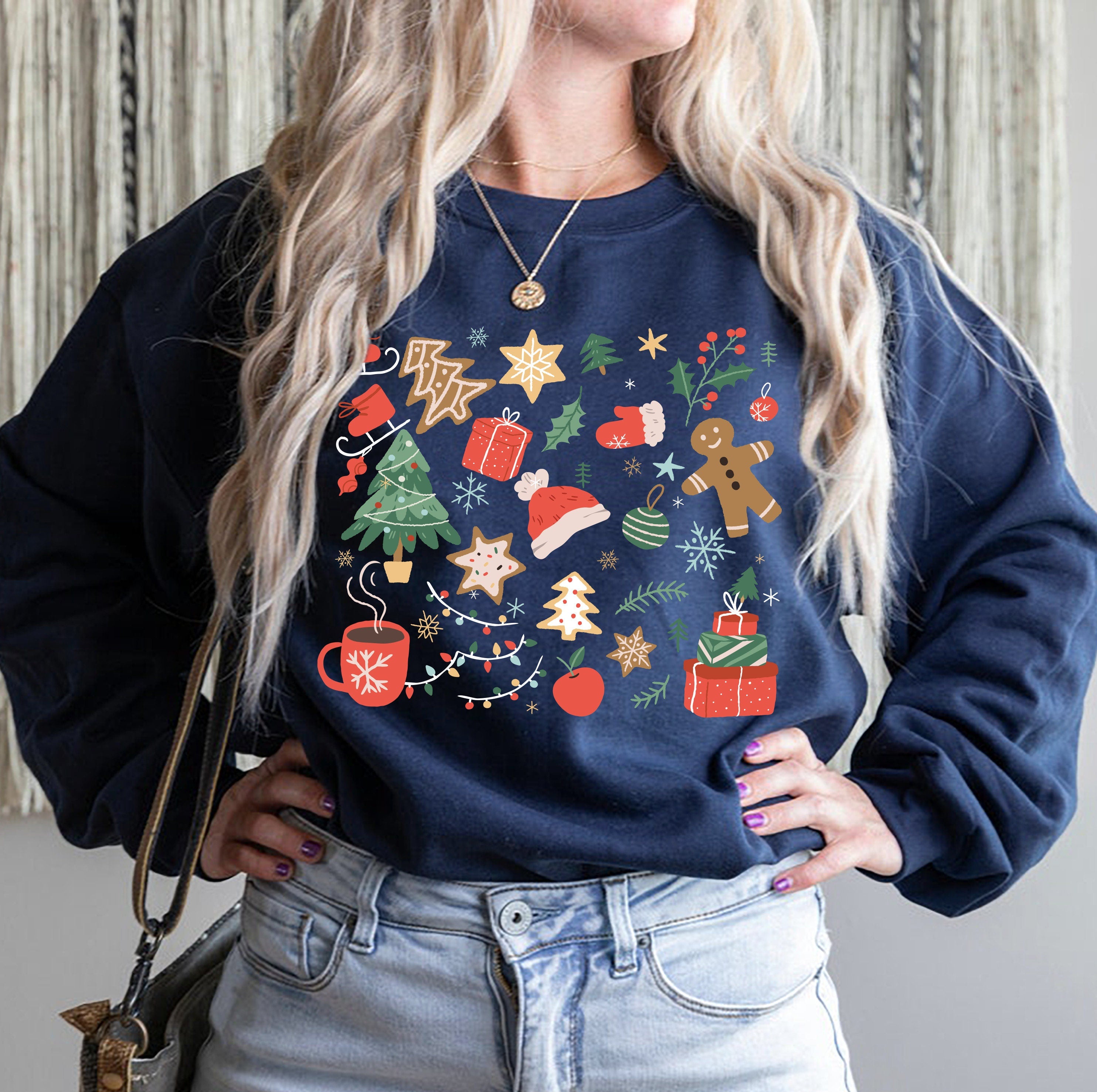 A Little Things Christmas, Cute Christmas Elements, Christmas Sweatshirt, Gift Idea, Minimal Christmas Design, Christmas Gift For Her